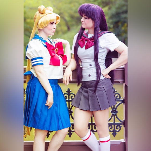 Rei Hino Sailor Mars Moon School Uniform Cosplay Costume - Picture 1 of 6